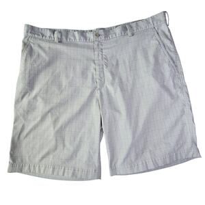 Nike Golf Dri-FIT Men's Performance Shorts Size 42 Beige White Plaid